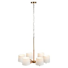 Aubrey Leather 6 Light Pendant